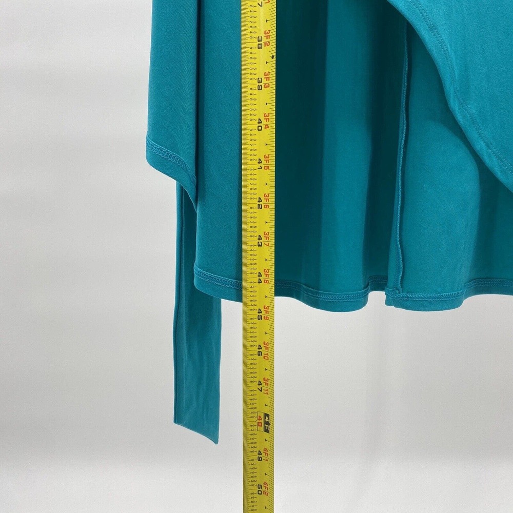Express Sleeveless Wrap Dress Teal Turquoise Size Medium - Picture 8 of 9
